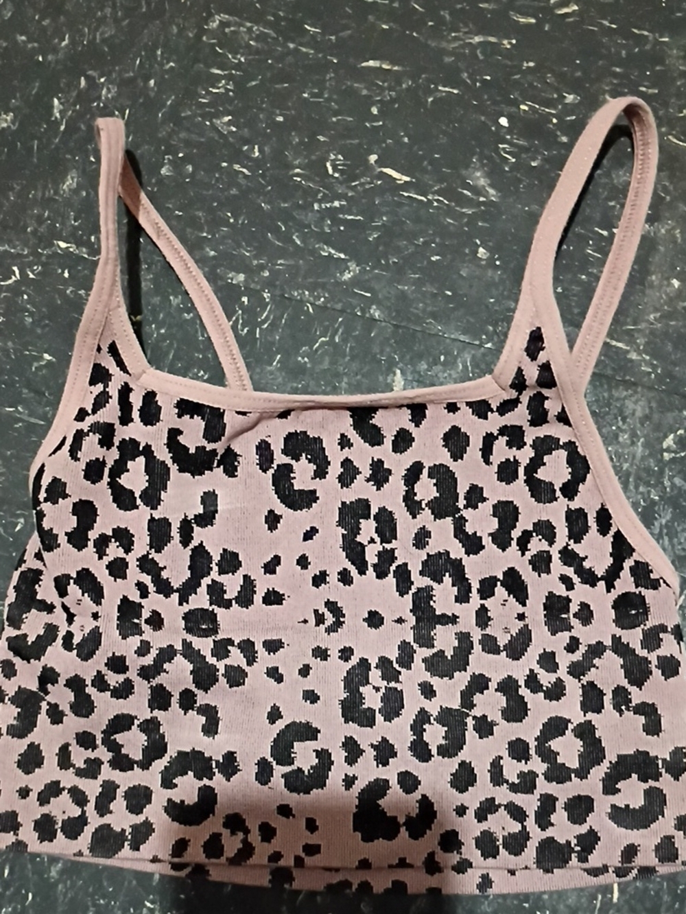 Free People Mauve and Black Leopard Print Bralette